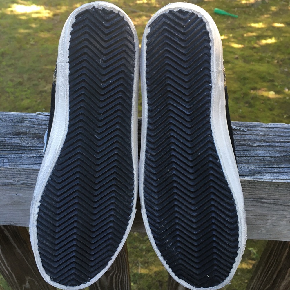 Golden Goose Slide Black/Gold Glitter Orange Star - Picture 8 of 12